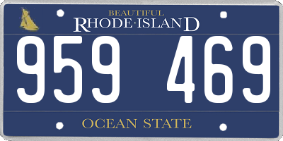 RI license plate 959469