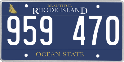 RI license plate 959470