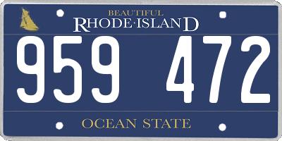 RI license plate 959472