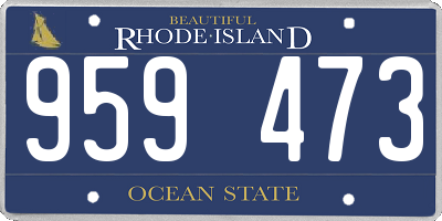 RI license plate 959473