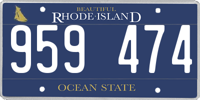 RI license plate 959474
