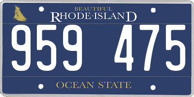 RI license plate 959475