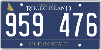 RI license plate 959476