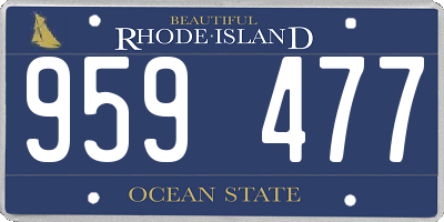 RI license plate 959477