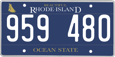 RI license plate 959480