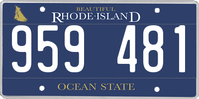 RI license plate 959481
