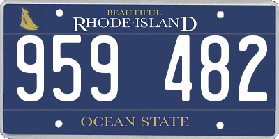 RI license plate 959482