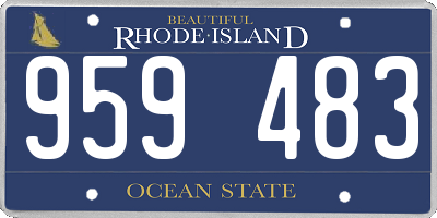 RI license plate 959483