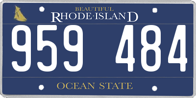 RI license plate 959484