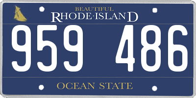 RI license plate 959486