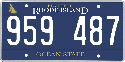 RI license plate 959487