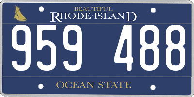 RI license plate 959488