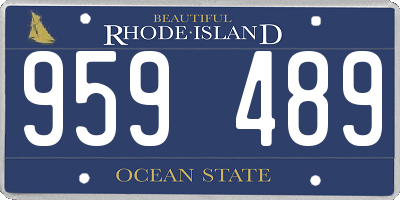 RI license plate 959489