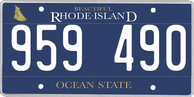 RI license plate 959490