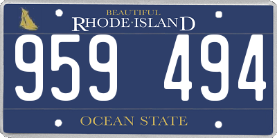 RI license plate 959494