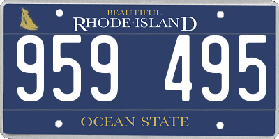 RI license plate 959495