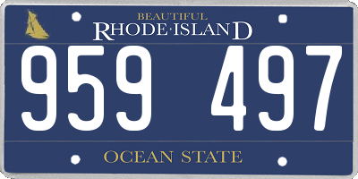 RI license plate 959497