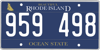 RI license plate 959498