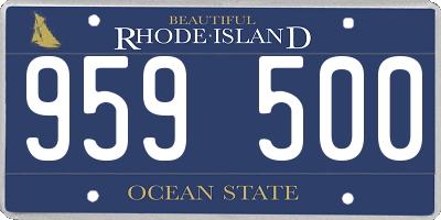 RI license plate 959500