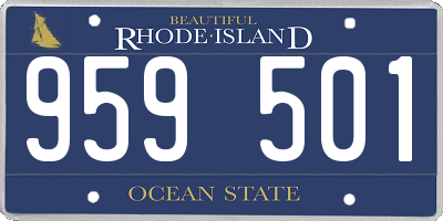 RI license plate 959501
