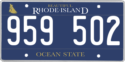 RI license plate 959502