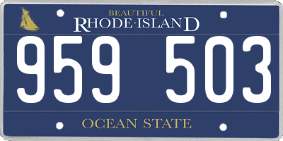 RI license plate 959503