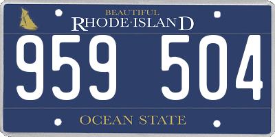 RI license plate 959504