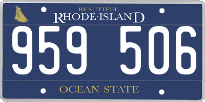 RI license plate 959506