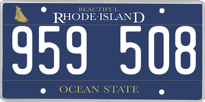 RI license plate 959508