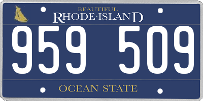 RI license plate 959509