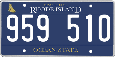 RI license plate 959510