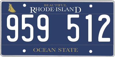 RI license plate 959512