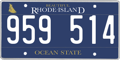 RI license plate 959514