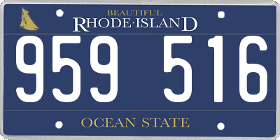 RI license plate 959516