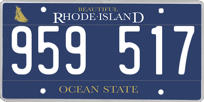 RI license plate 959517