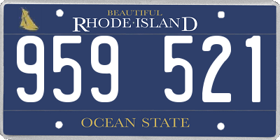 RI license plate 959521