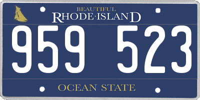 RI license plate 959523