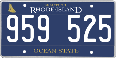 RI license plate 959525
