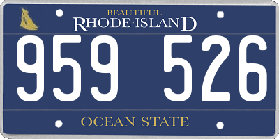 RI license plate 959526