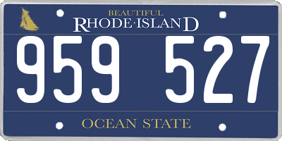 RI license plate 959527