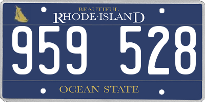RI license plate 959528