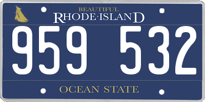 RI license plate 959532