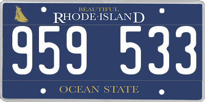 RI license plate 959533