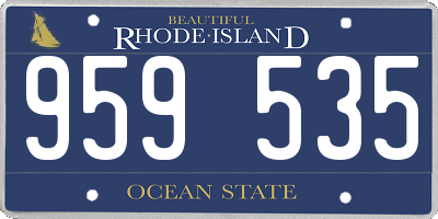 RI license plate 959535