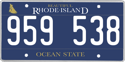 RI license plate 959538