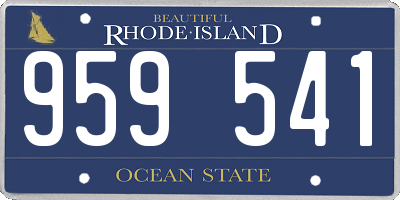 RI license plate 959541
