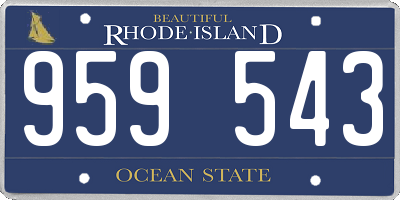 RI license plate 959543
