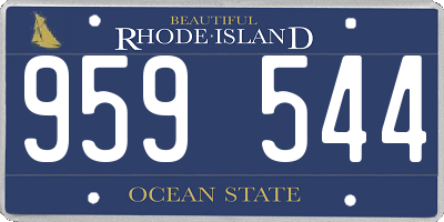 RI license plate 959544