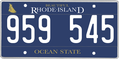 RI license plate 959545