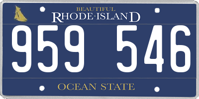 RI license plate 959546